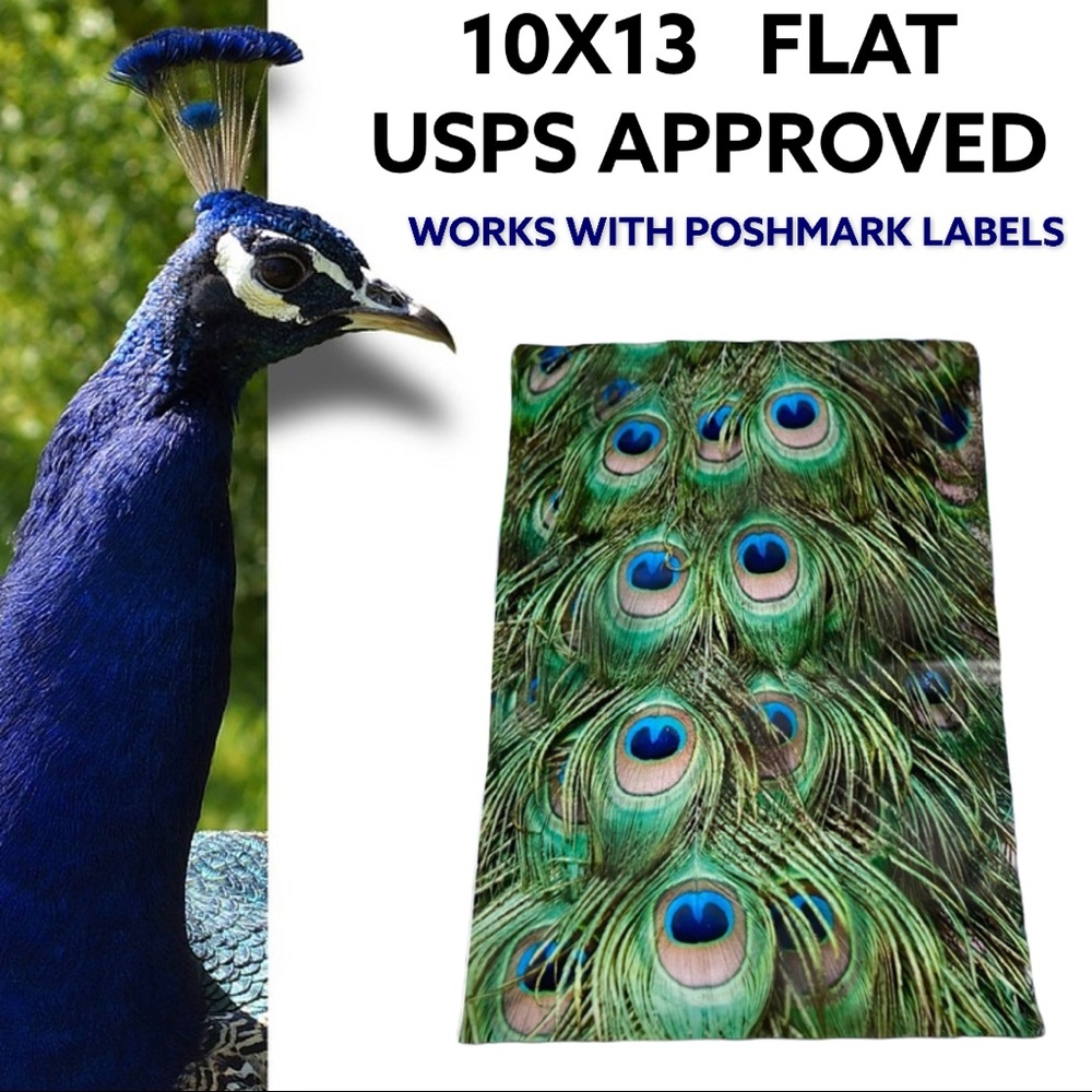 25 10X13 Poly Mailers Peacock Eyes PRICE IS FIRM - Picture 11 of 13